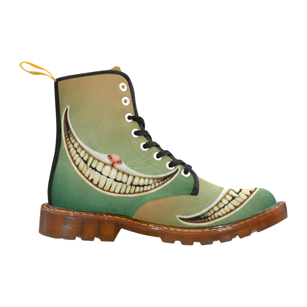 fairy tale Wonderland Smile Cheshire Cat honey Martin Boots For Men Model 1203H