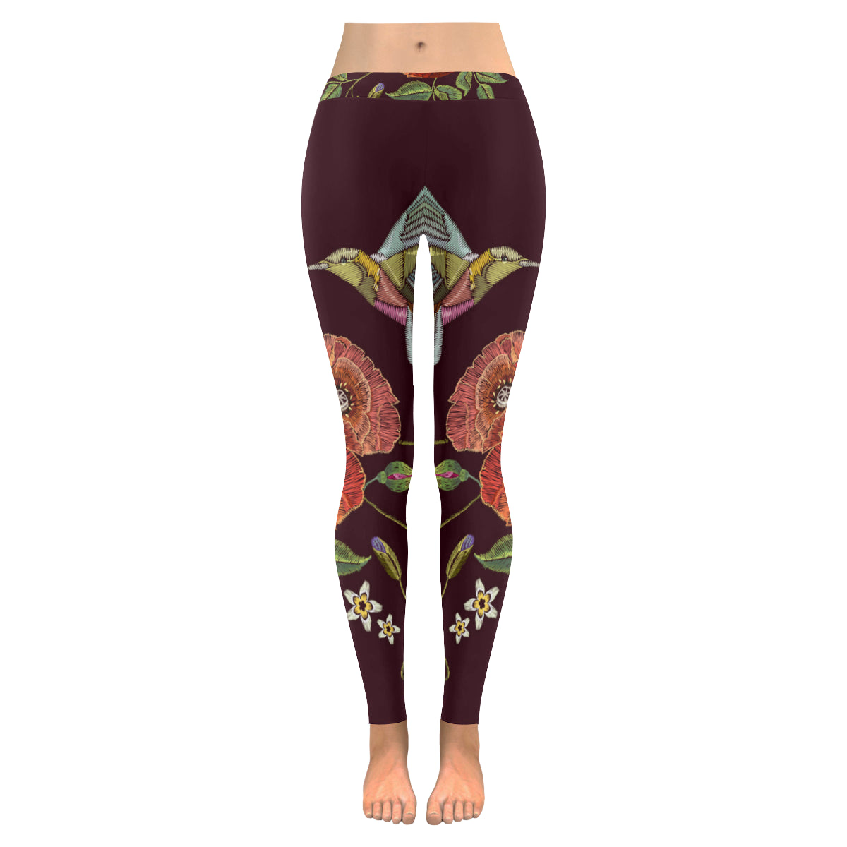 Humming bird Women's Low Rise Leggings (Invisible Stitch)