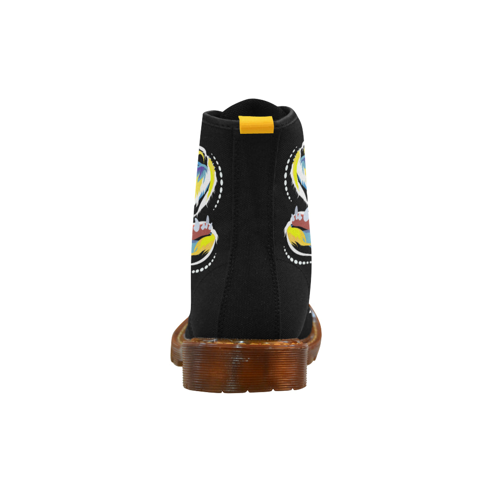 Martin Boots For Men dog in the style of pop art