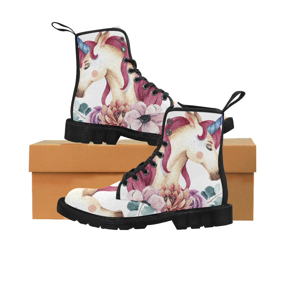 le unicorn (2) Martin Boots for Women (Black) (Model 1203H)