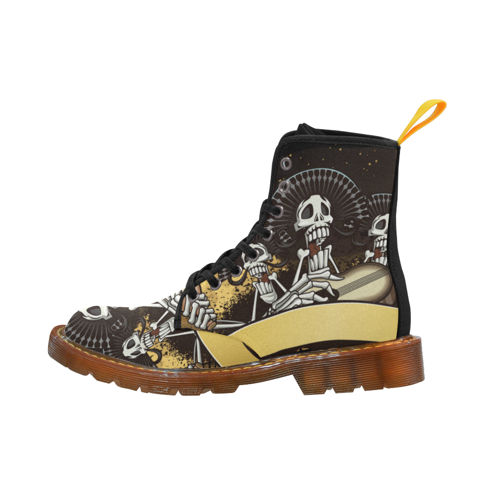 skull with guitar Martin Boots For Women Model 1203H