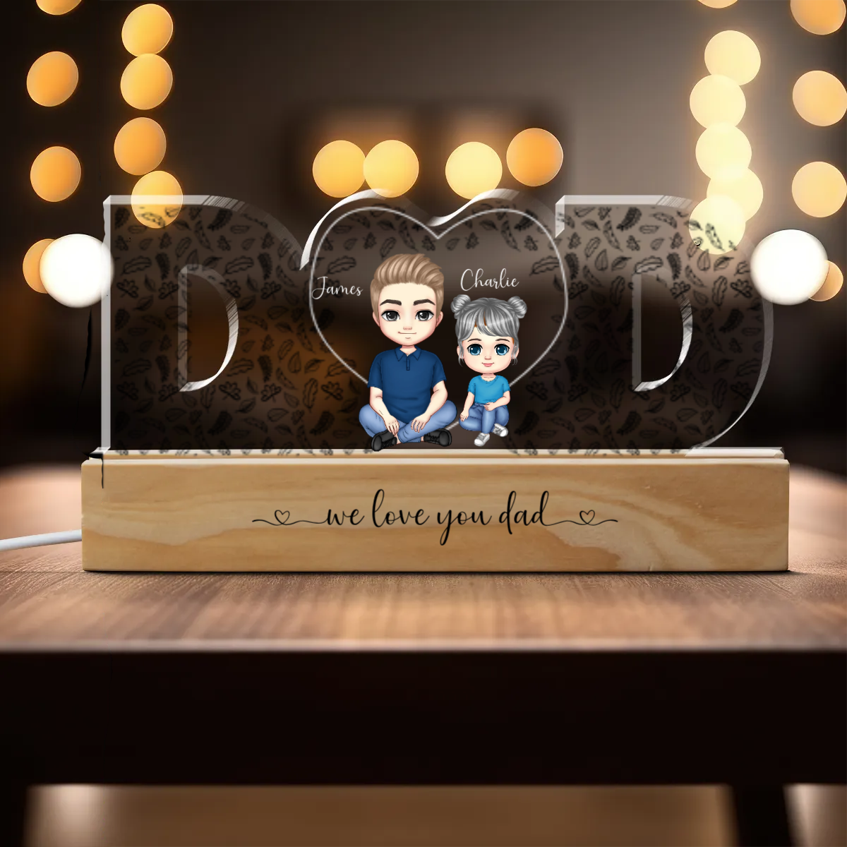 Dad Personalised Night Light