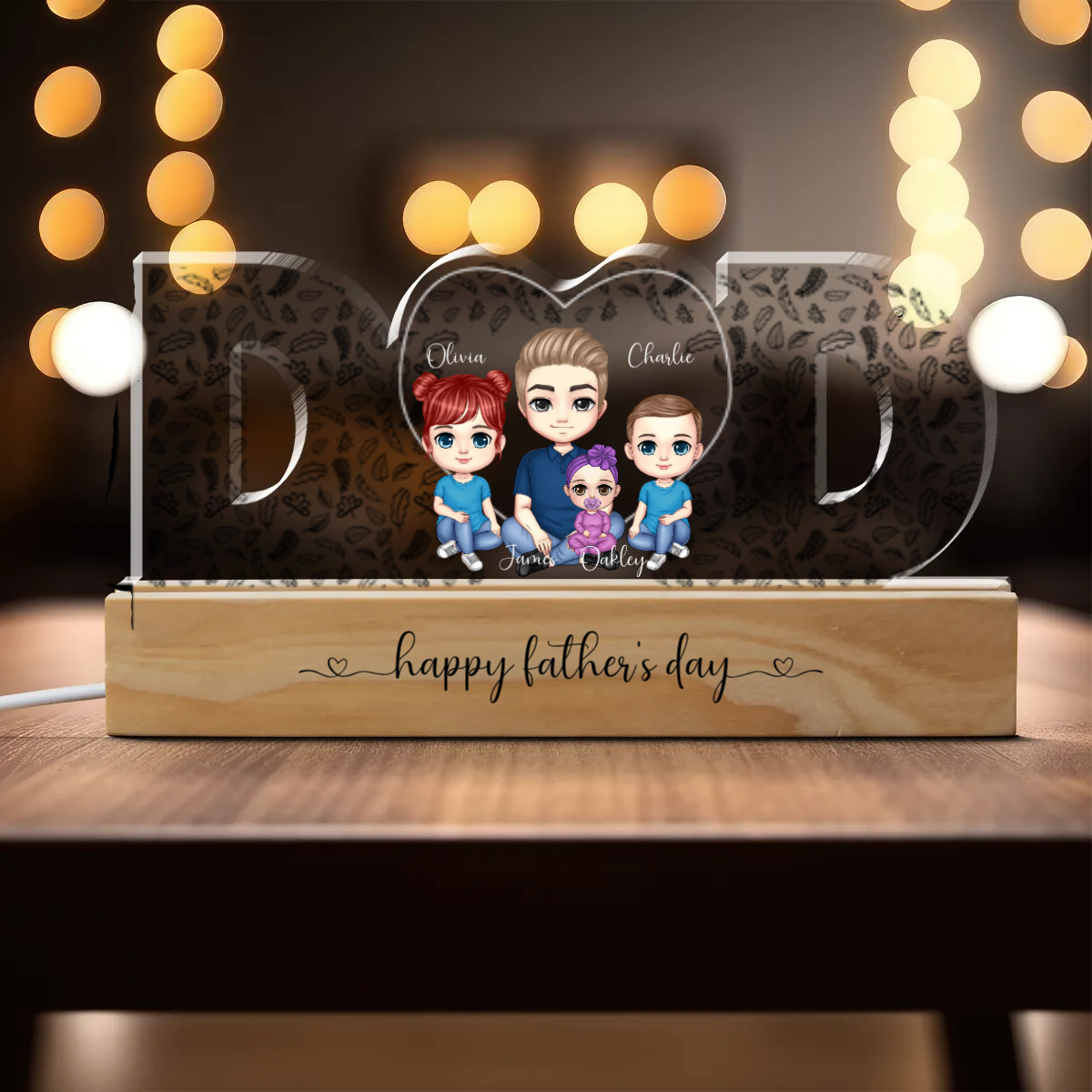 Dad Personalised Night Light