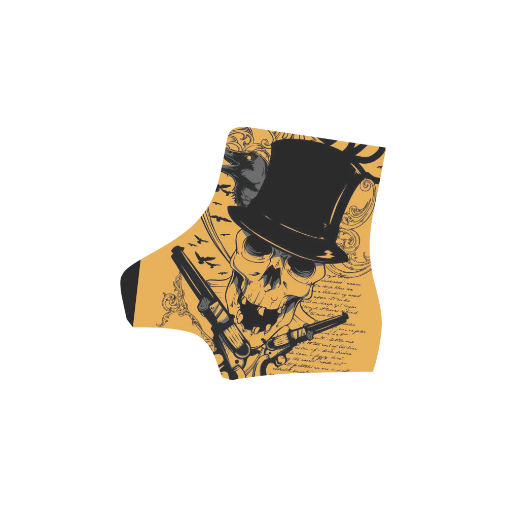gun and skull Martin Boots For Women Model 1203H
