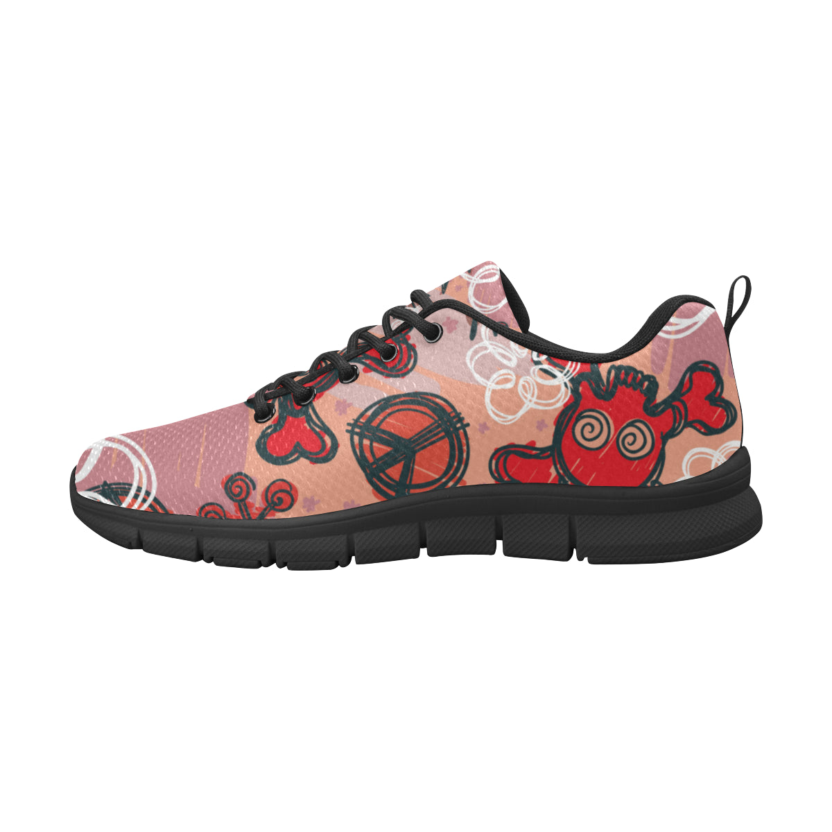 Hand Drawn Design honey Women's Breathable Running Shoes (Model 055)