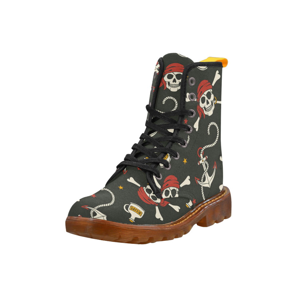 pirate skull Martin Boots For Women Model 1203H