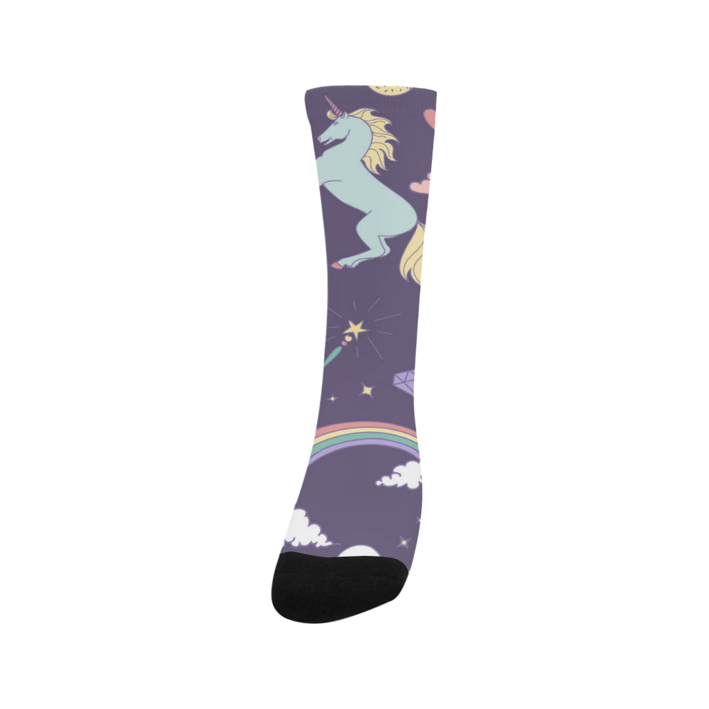 Magic seamless pattern with unicorn Trouser Socks