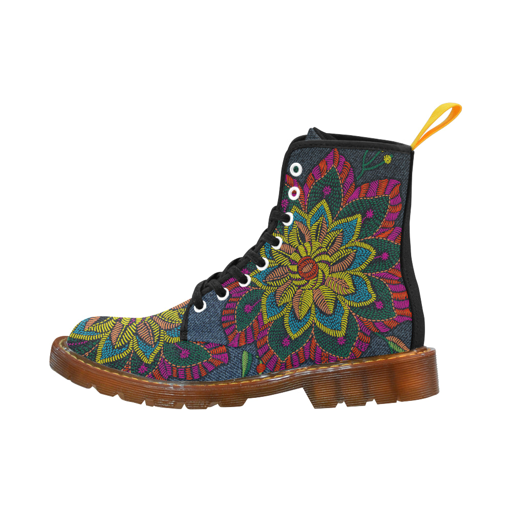 flower jeans Martin Boots For Women Model 1203H