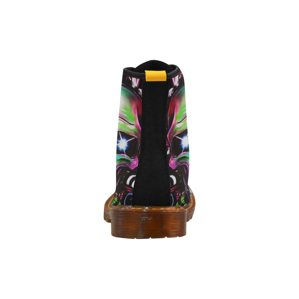 Green skull Martin Boots For Women Model 1203H