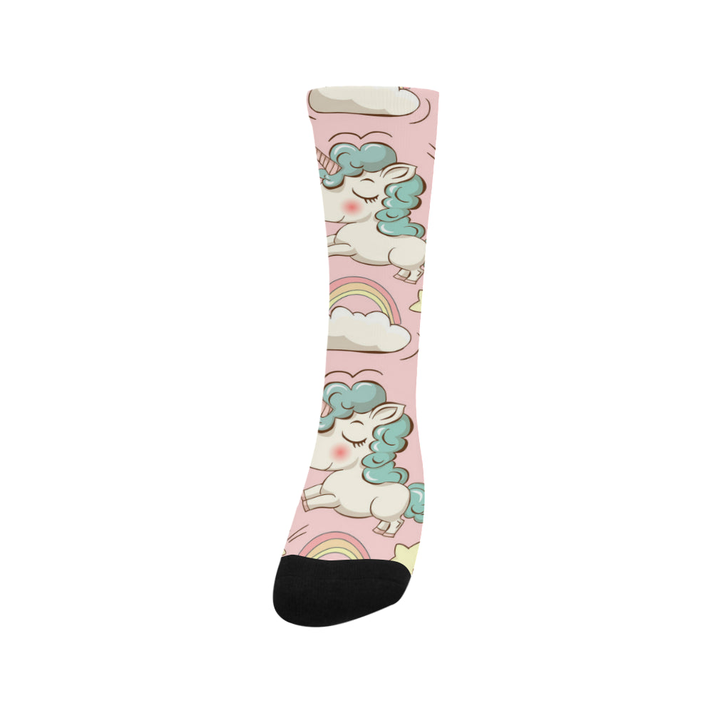 Vector pattern with cute unicorns Trouser Socks