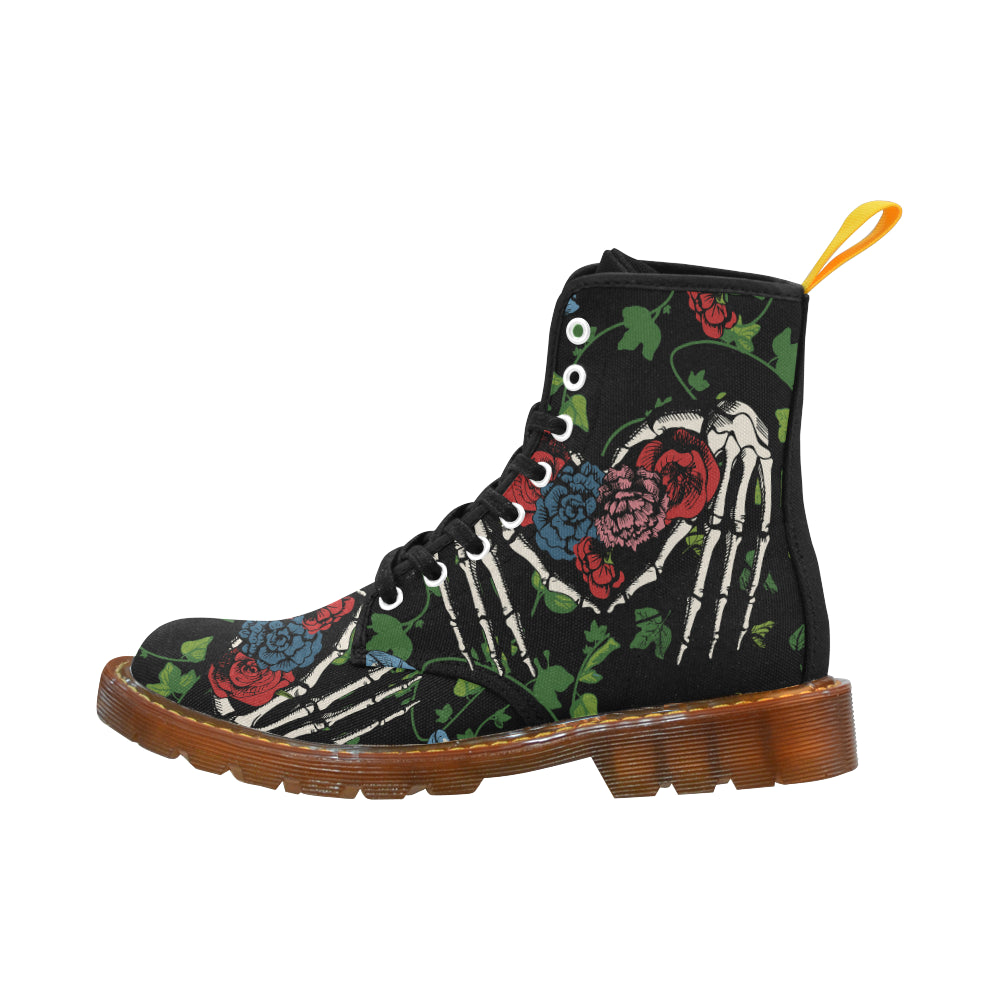 skeleton hands making heart honey Martin Boots For Men Model 1203H
