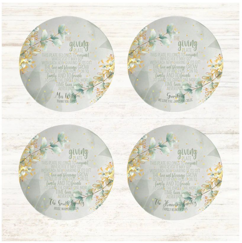 Eucalyptus Personalised The Giving Plate