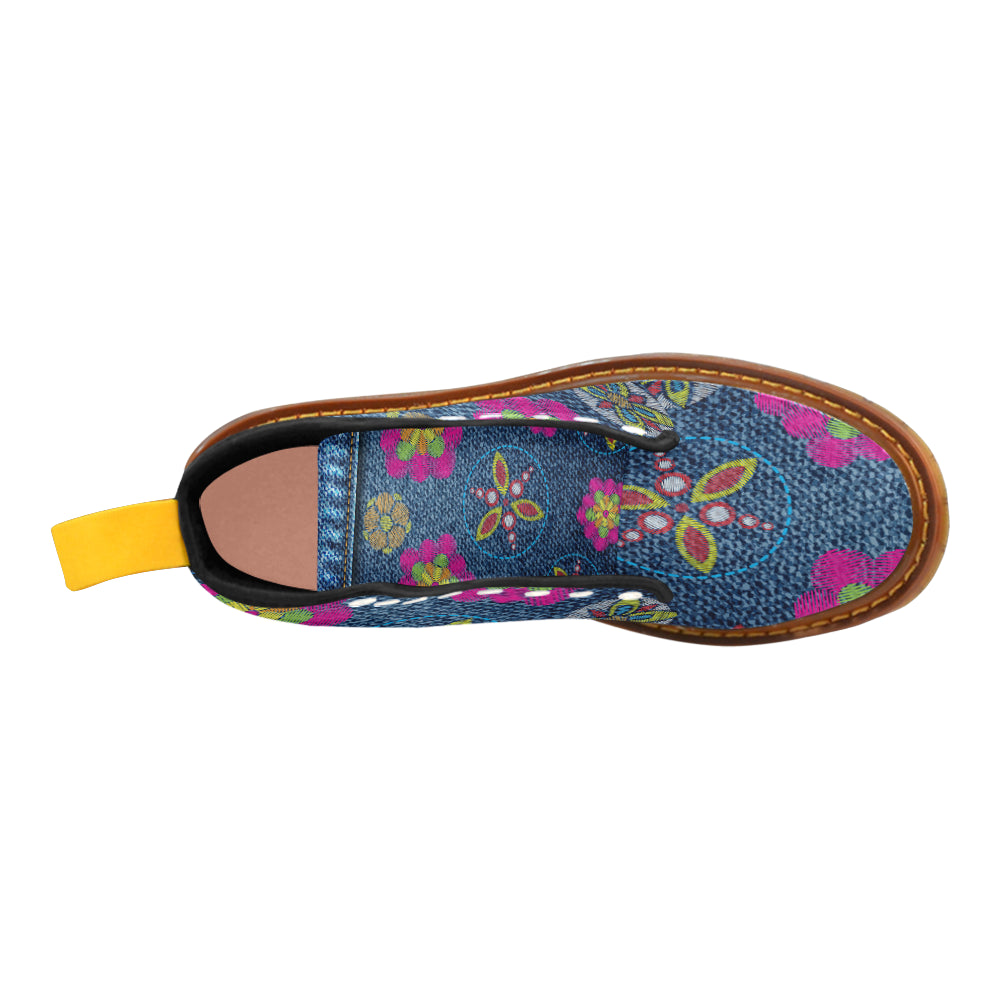 flower jeans Martin Boots For Women Model 1203H