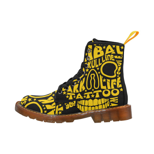 Skull Letter Martin Boots For Women Model 1203H