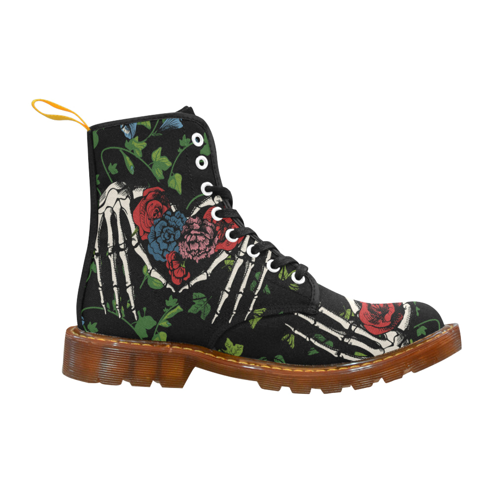 skeleton hands making heart honey Martin Boots For Men Model 1203H