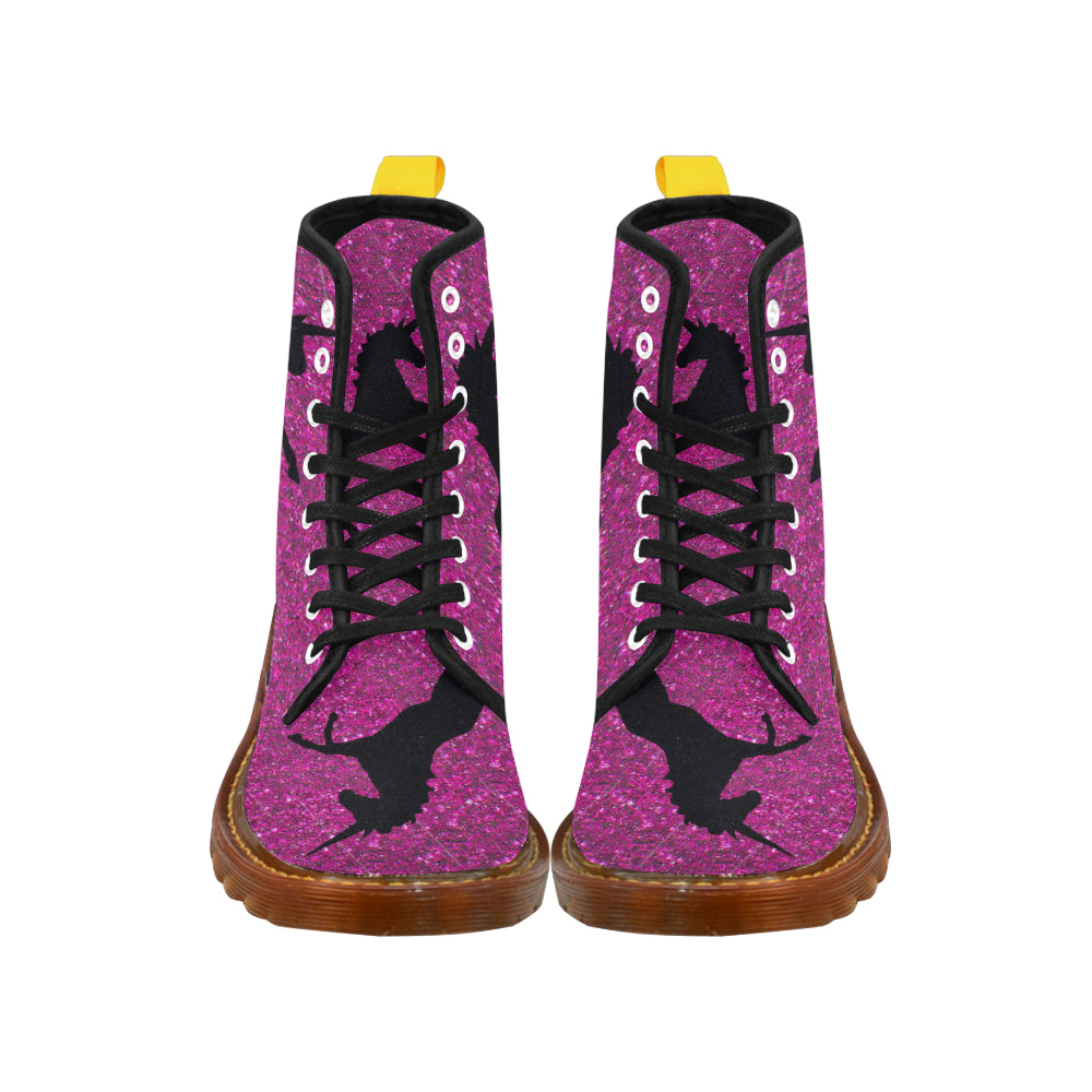 unicorn on pink glitter honey Martin Boots For Men Model 1203H