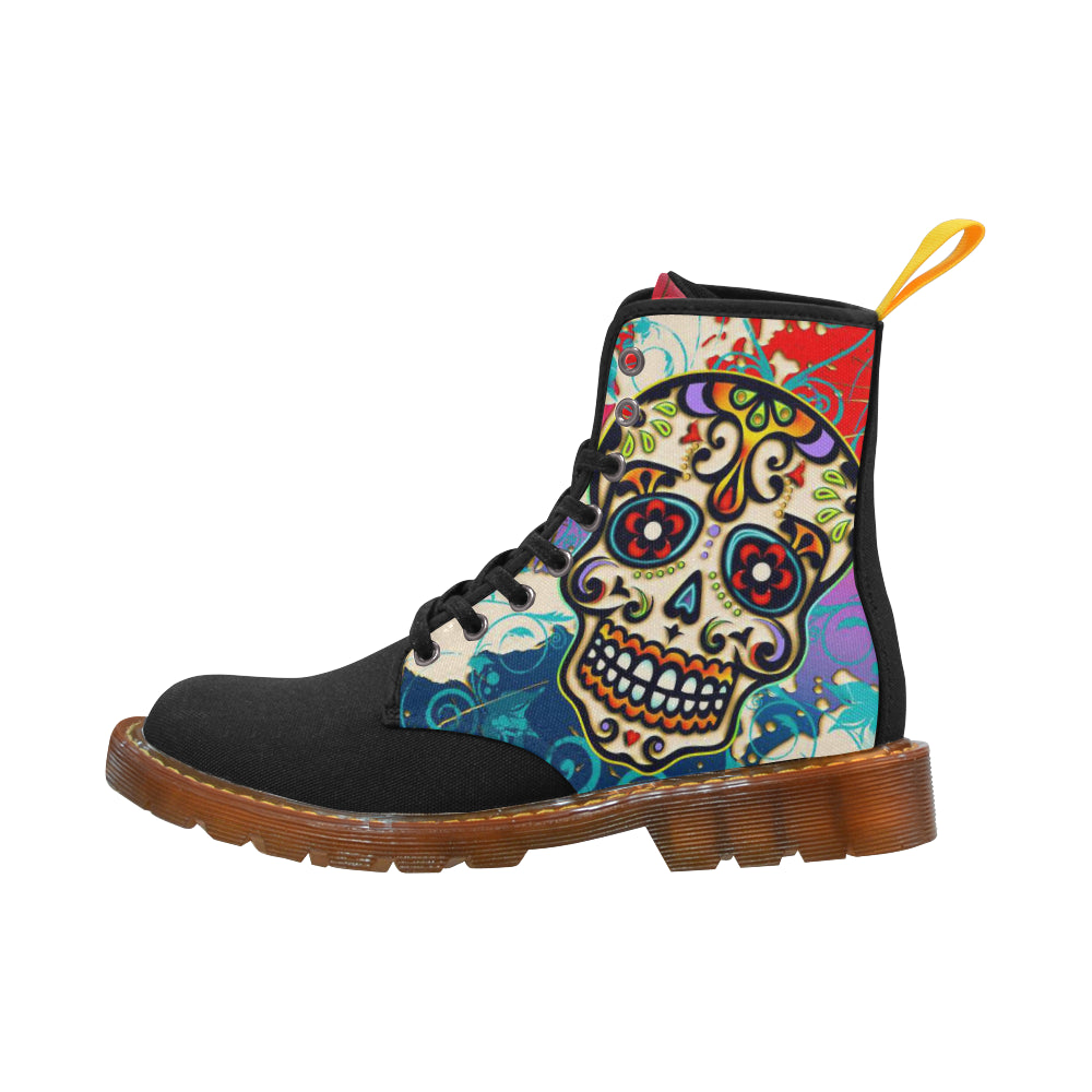 Women Sugar Skull Boots Martin Boots For Women Model 1203H