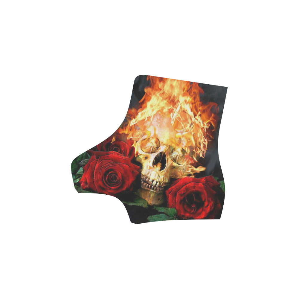 fire and skull Martin Boots For Women Model 1203H