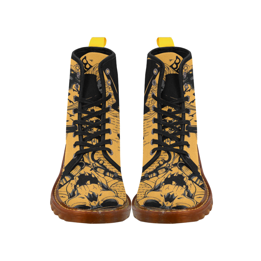 gun and skull Martin Boots For Women Model 1203H