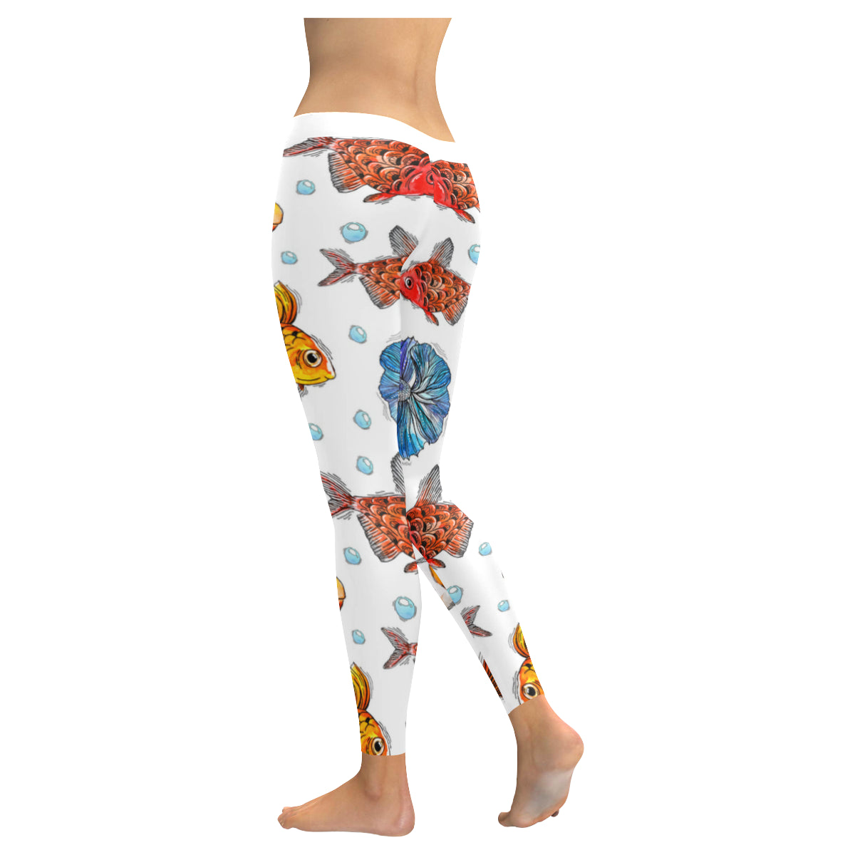 fish Women's Low Rise Leggings (Invisible Stitch)