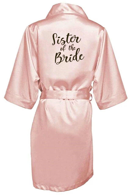 Satin Silk Robes Plus Size Wedding BathRobe Bride Bridesmaid Dress Gown Women Clothing Sleepwear Maid of Honor Rose Gold