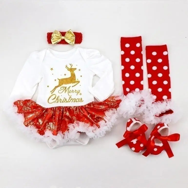 Fancy Baby Girls Clothes New Year Dress Christmas Costume Newborn Carnival Christmas Tree Santa Dresses For Girls Holiday Party