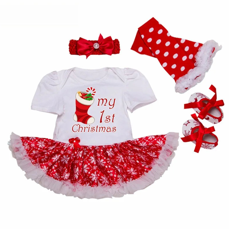 Fancy Baby Girls Clothes New Year Dress Christmas Costume Newborn Carnival Christmas Tree Santa Dresses For Girls Holiday Party