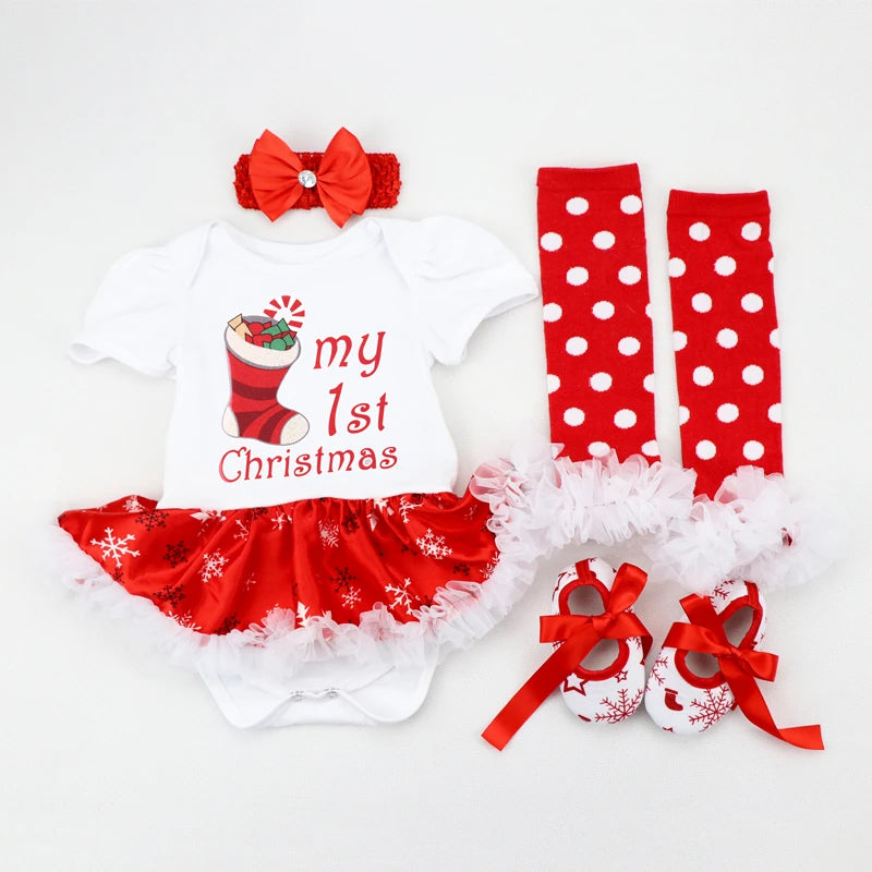 Fancy Baby Girls Clothes New Year Dress Christmas Costume Newborn Carnival Christmas Tree Santa Dresses For Girls Holiday Party