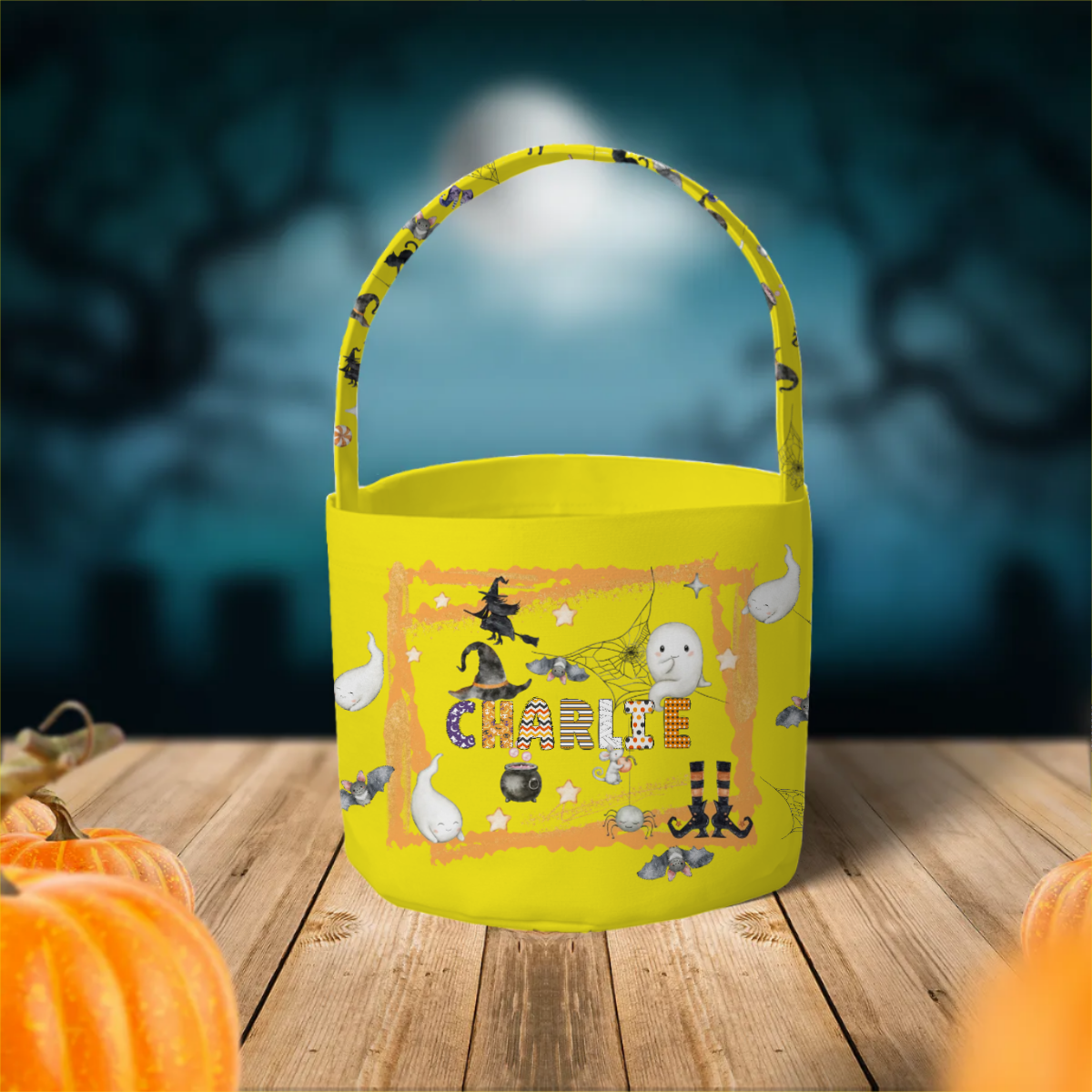 Halloween Fabric Basket, Personalised