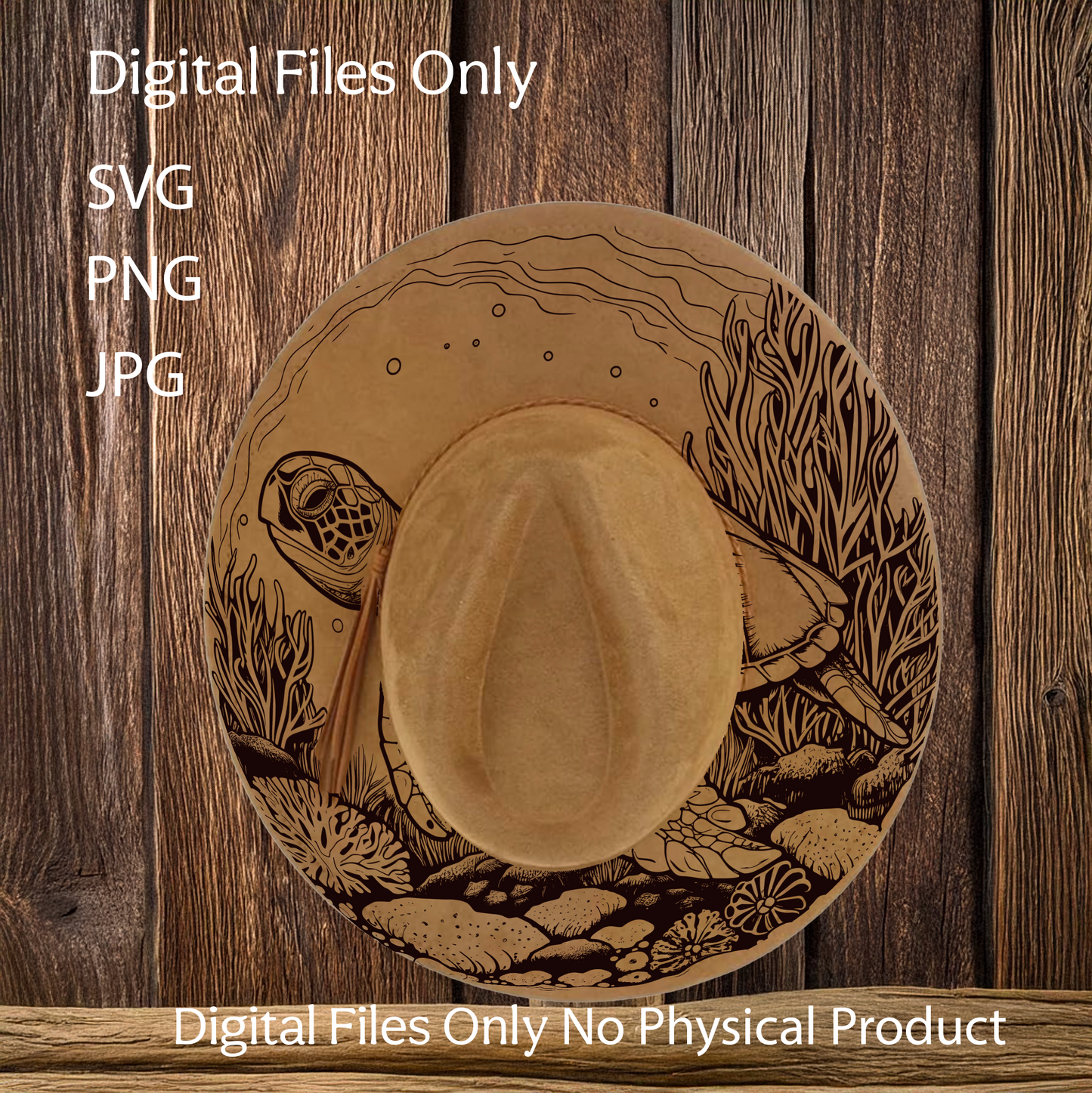 Hat Laser Burning Designs – Digital Download (SVG, PNG, JPG 300dpi), Turtle, 2030