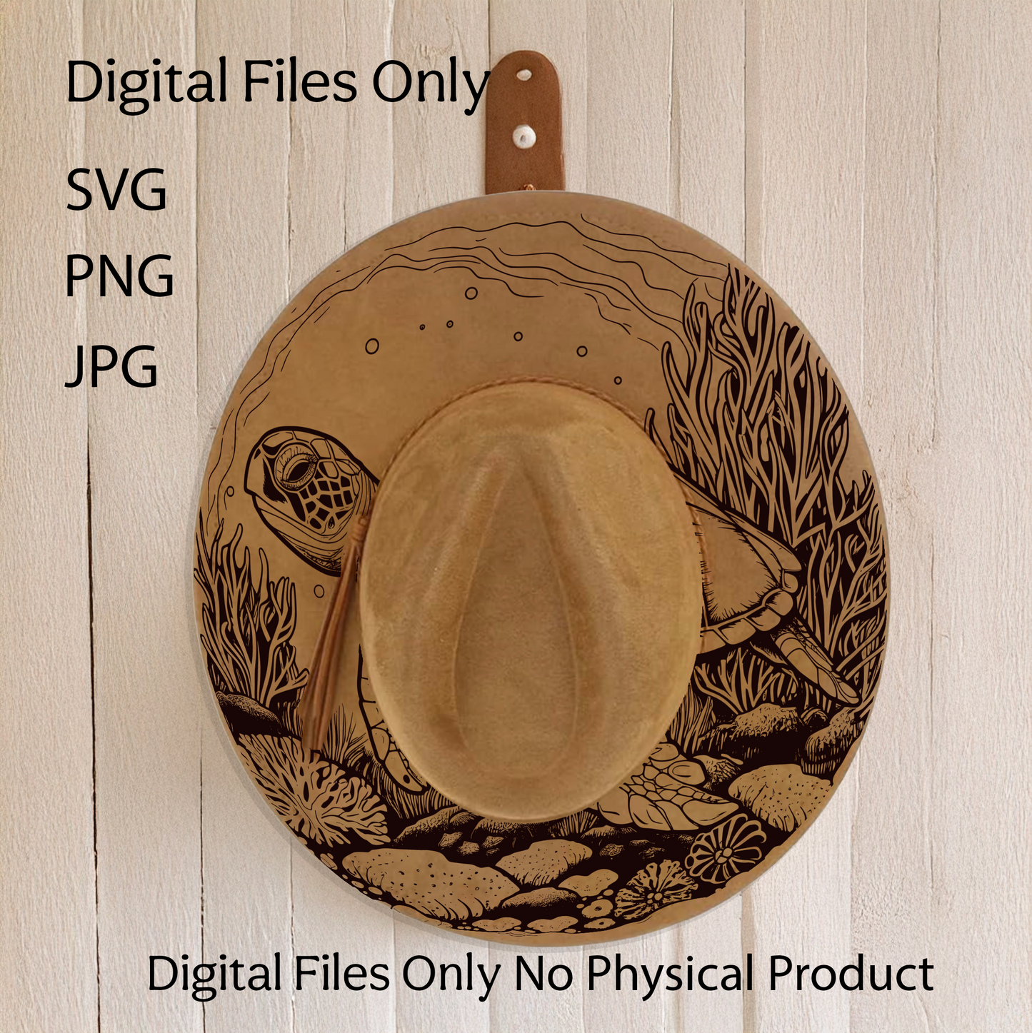 Hat Laser Burning Designs – Digital Download (SVG, PNG, JPG 300dpi), Turtle, 2030