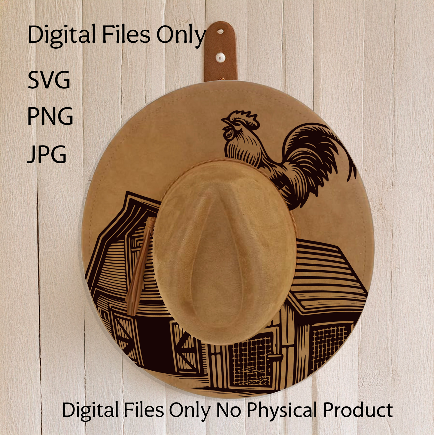 Hat Laser Burning Designs – Digital Download (SVG, PNG, JPG 300dpi), Life on the Farm, 2033