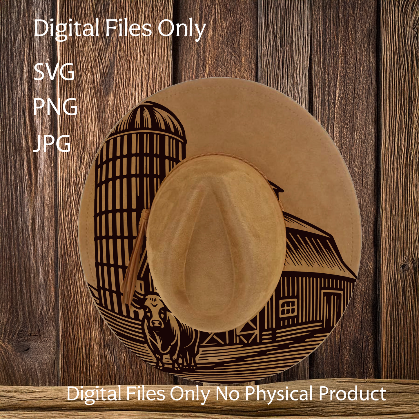 Hat Laser Burning Designs – Digital Download (SVG, PNG, JPG 300dpi), Life on the Farm, 2034