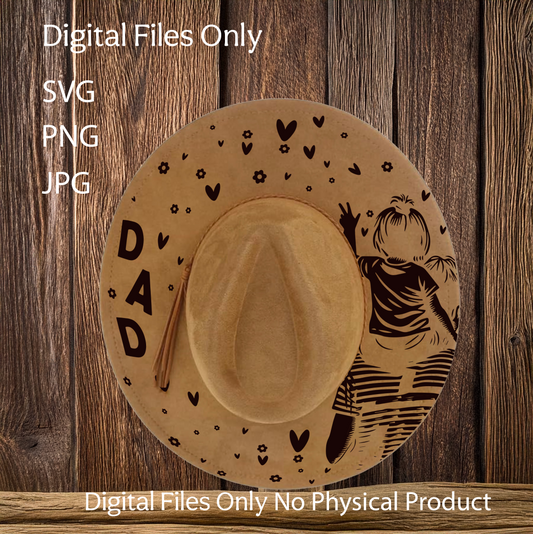 Hat Laser Burning Designs – Digital Download (SVG, PNG, JPG 300dpi), Dad, 2036