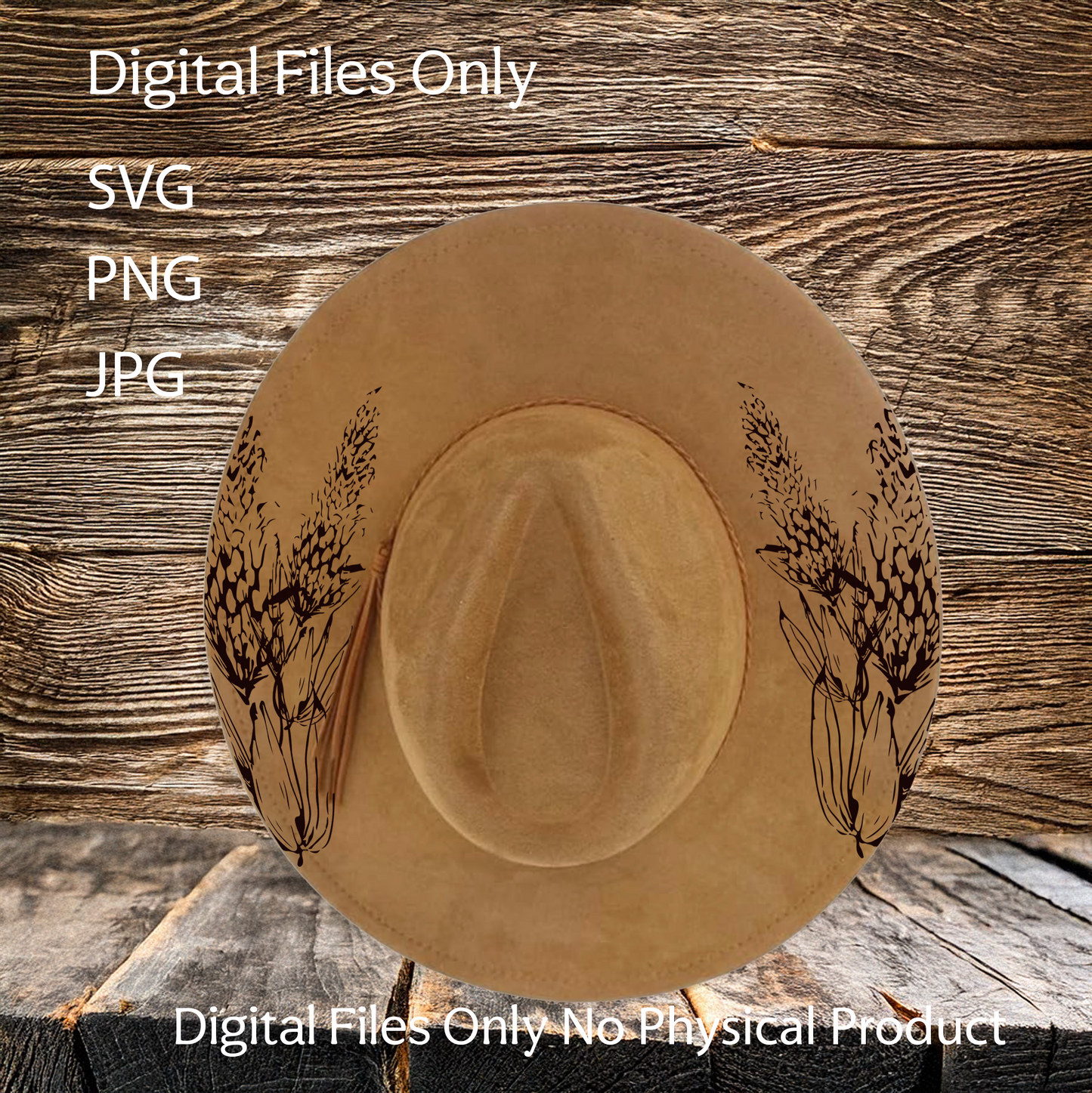 Hat Laser Burning Designs – Digital Download (SVG, PNG, JPG 300dpi), Australian floral, 2056
