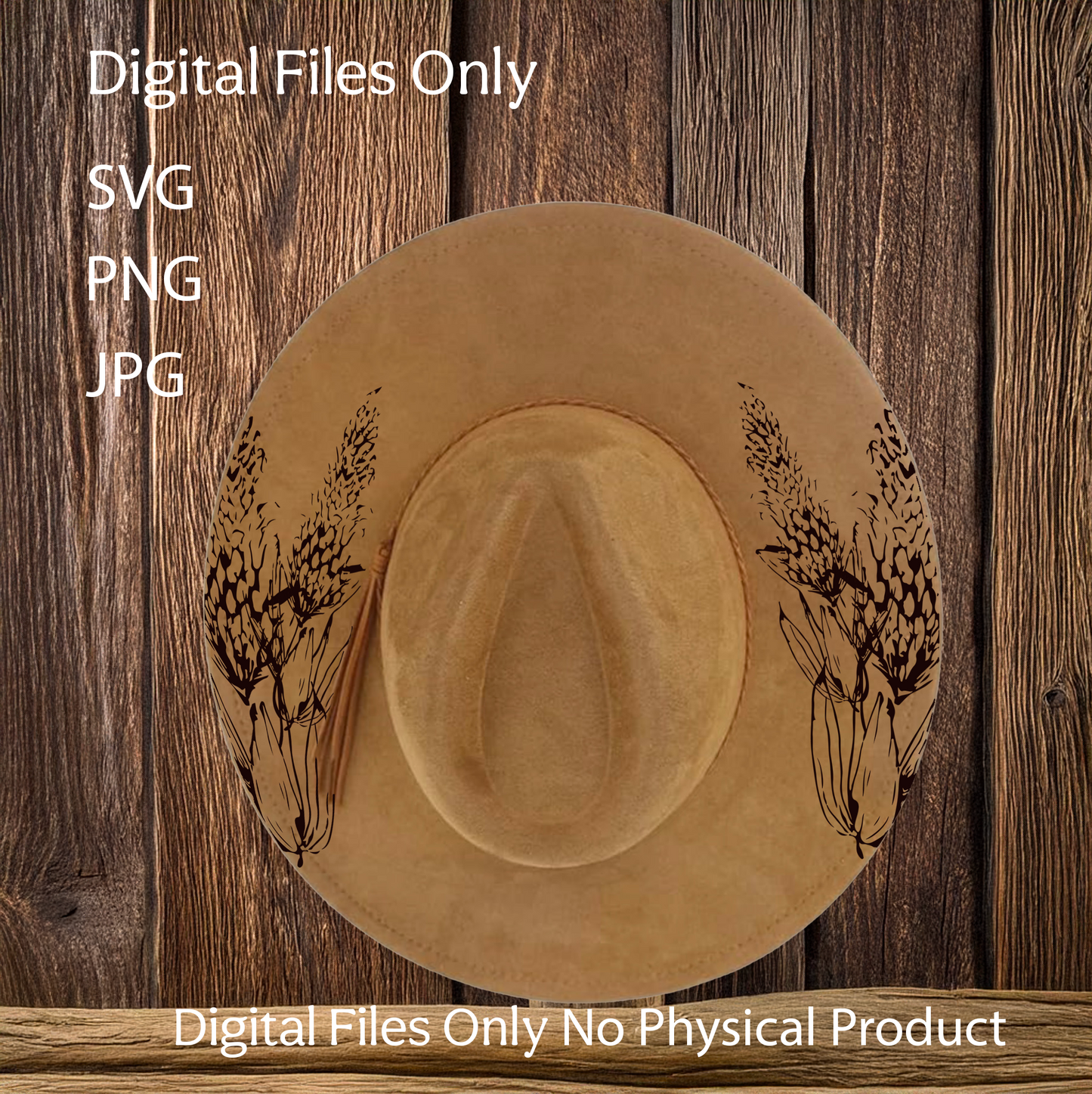 Hat Laser Burning Designs – Digital Download (SVG, PNG, JPG 300dpi), Australian floral, 2056