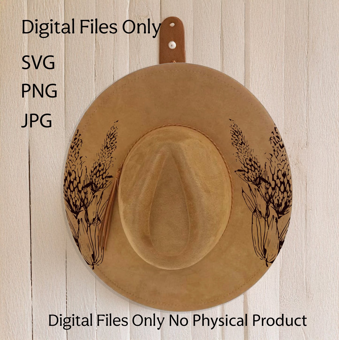 Hat Laser Burning Designs – Digital Download (SVG, PNG, JPG 300dpi), Australian floral, 2056