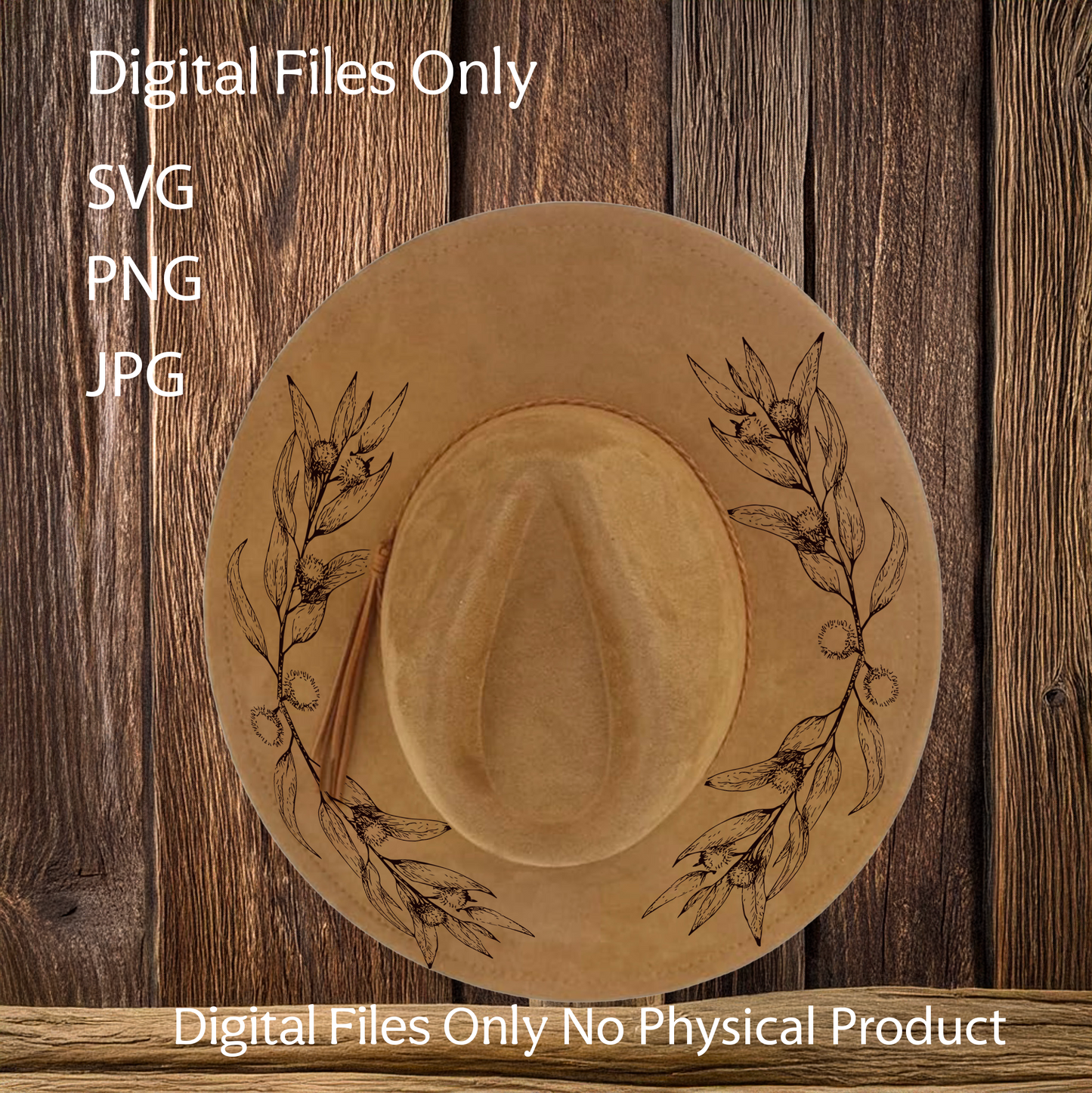 Hat Laser Burning Designs – Digital Download (SVG, PNG, JPG 300dpi), Wattle, 2059