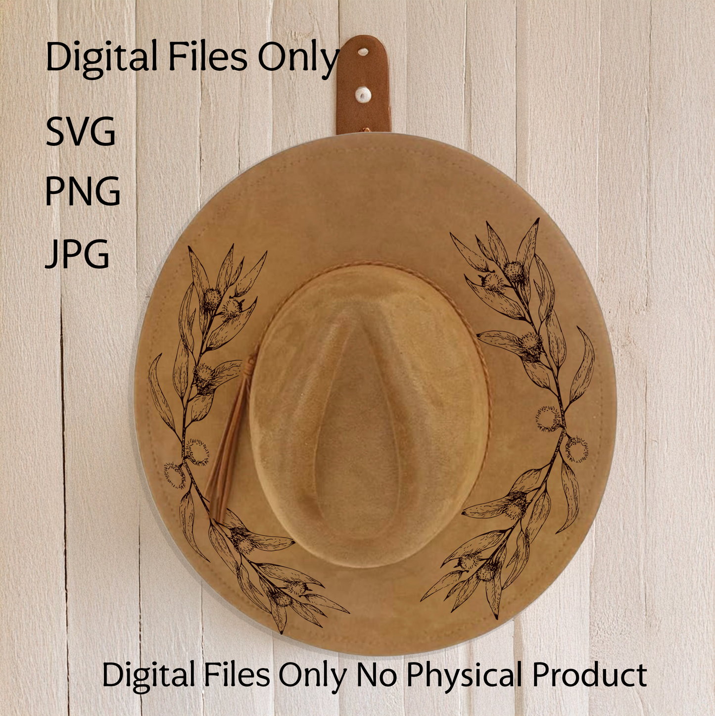 Hat Laser Burning Designs – Digital Download (SVG, PNG, JPG 300dpi), Wattle, 2059