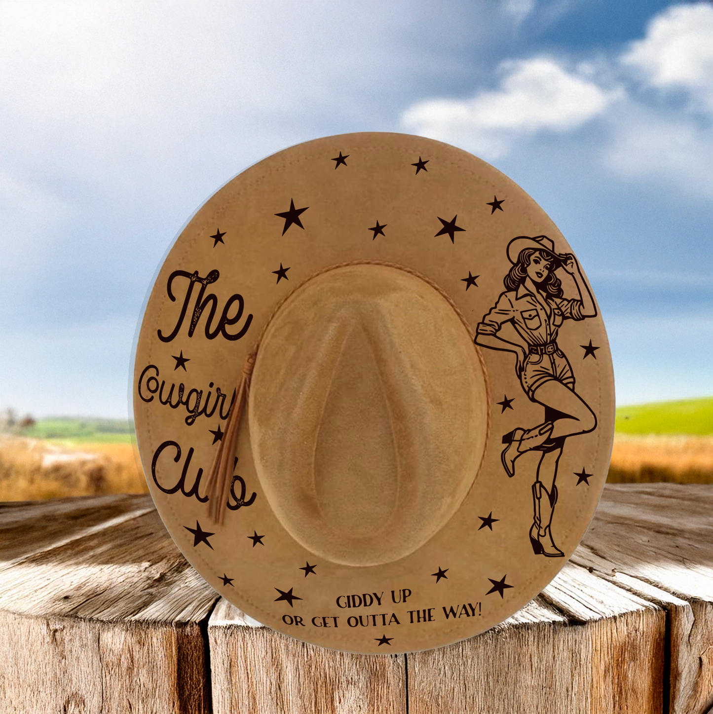 Hat Laser Burning Designs – Digital Download (SVG, PNG, JPG 300dpi), Cowgirl, 2186