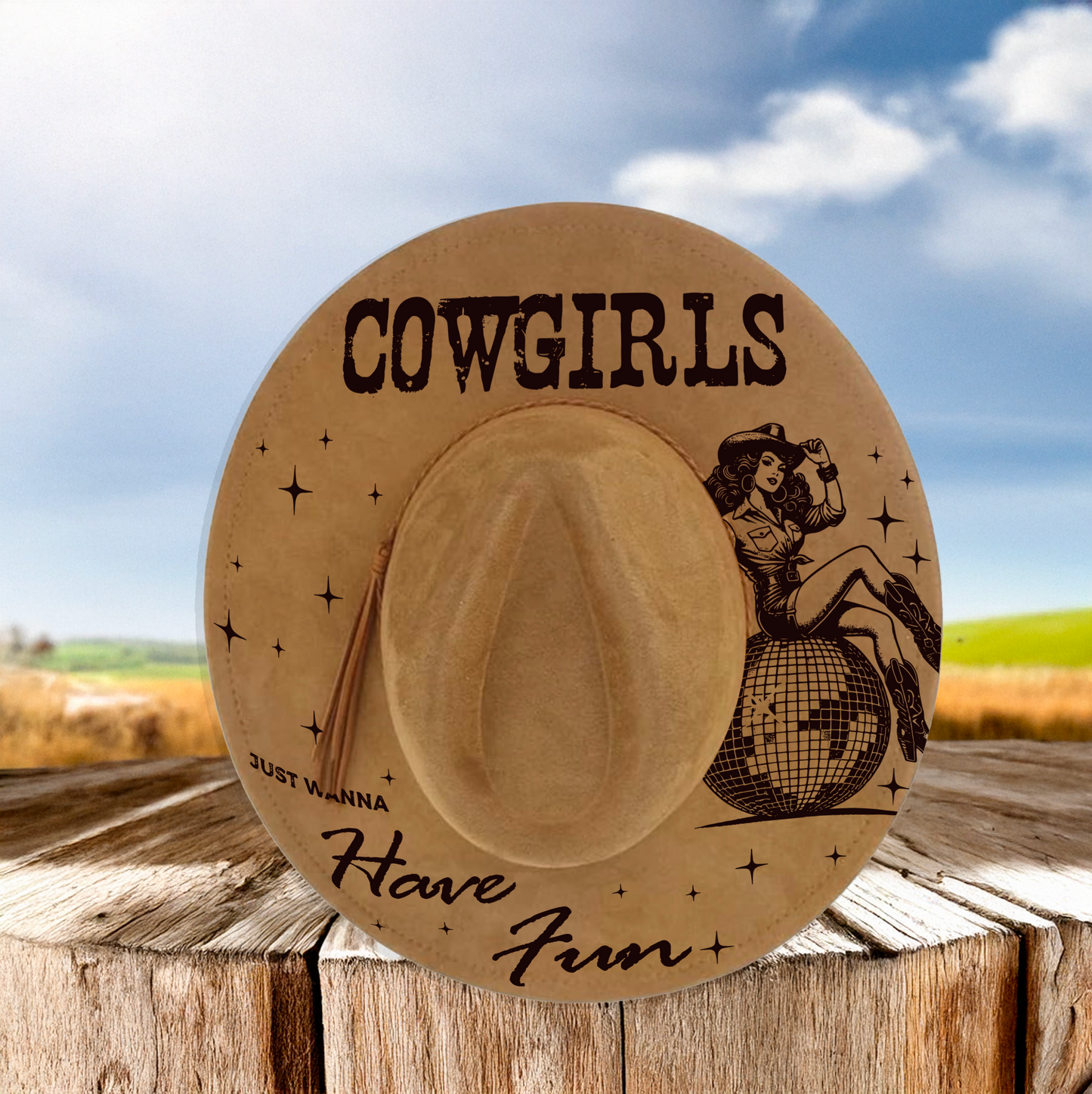 Hat Laser Burning Designs – Digital Download (SVG, PNG, JPG 300dpi), Cowgirl, 2187