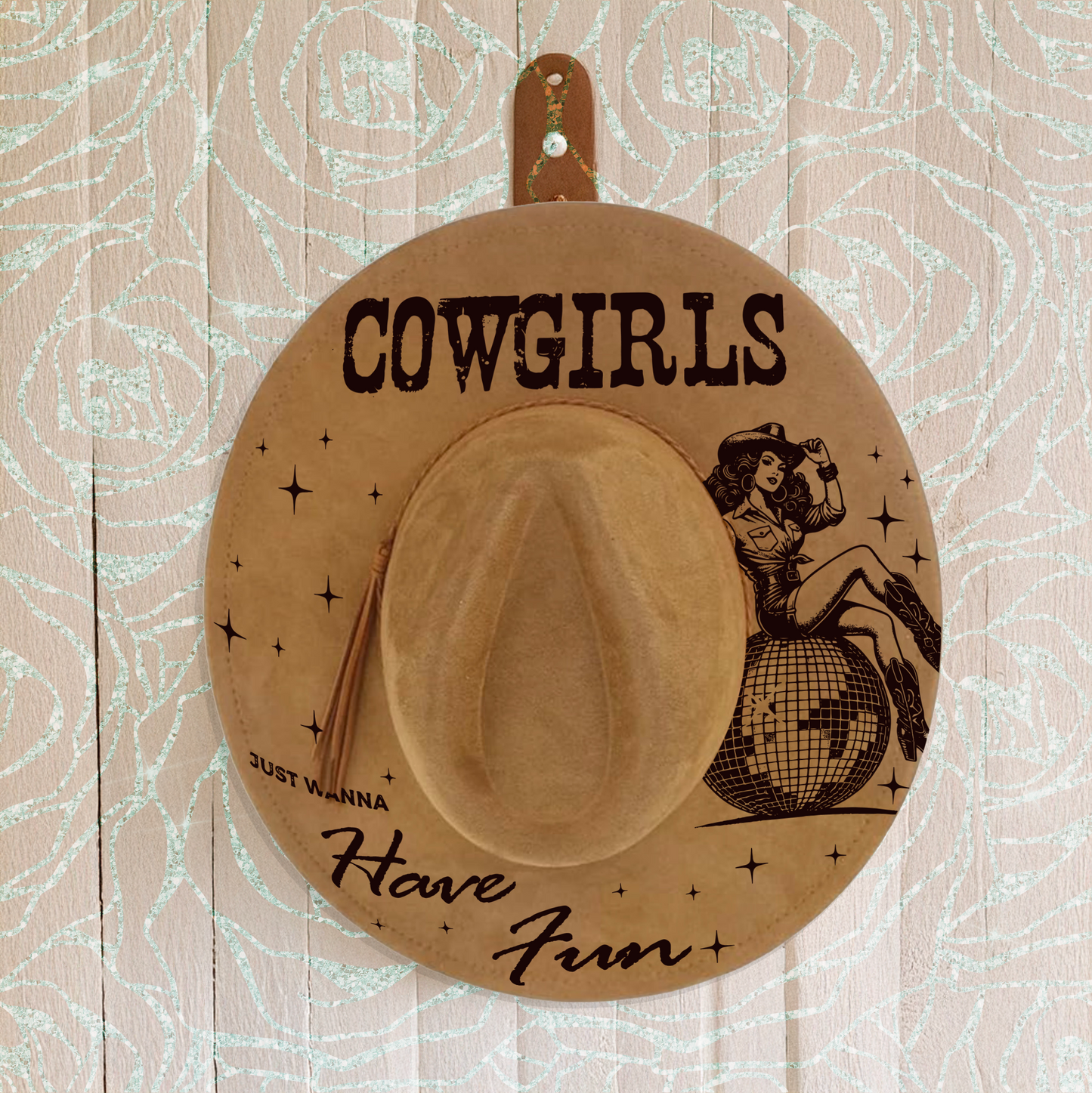 Hat Laser Burning Designs – Digital Download (SVG, PNG, JPG 300dpi), Cowgirl, 2187