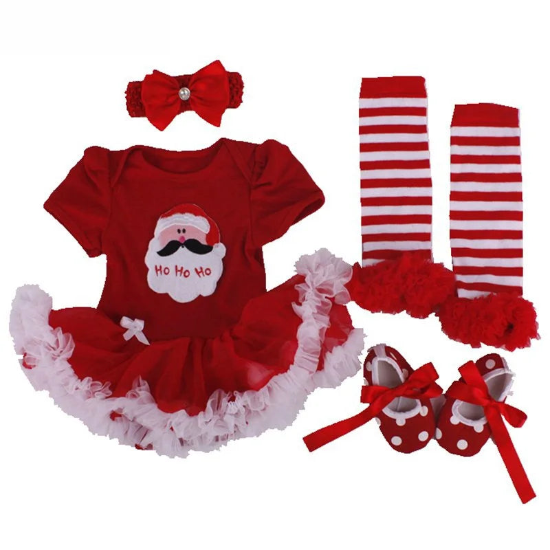 Fancy Baby Girls Clothes New Year Dress Christmas Costume Newborn Carnival Christmas Tree Santa Dresses For Girls Holiday Party