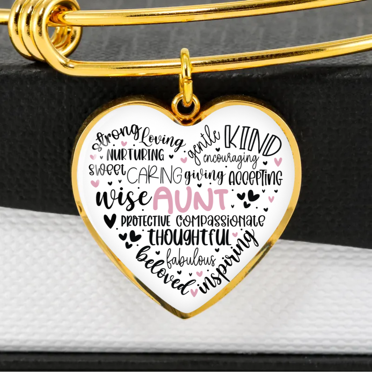 Heart Adjustable Bangle, Choose your design