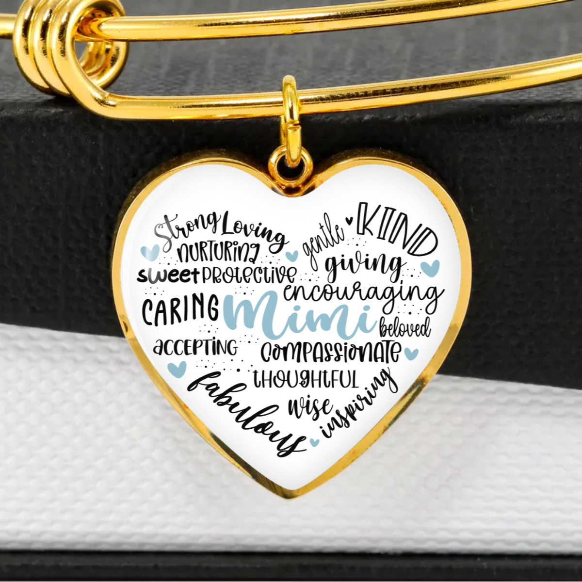 Heart Adjustable Bangle, Choose your design