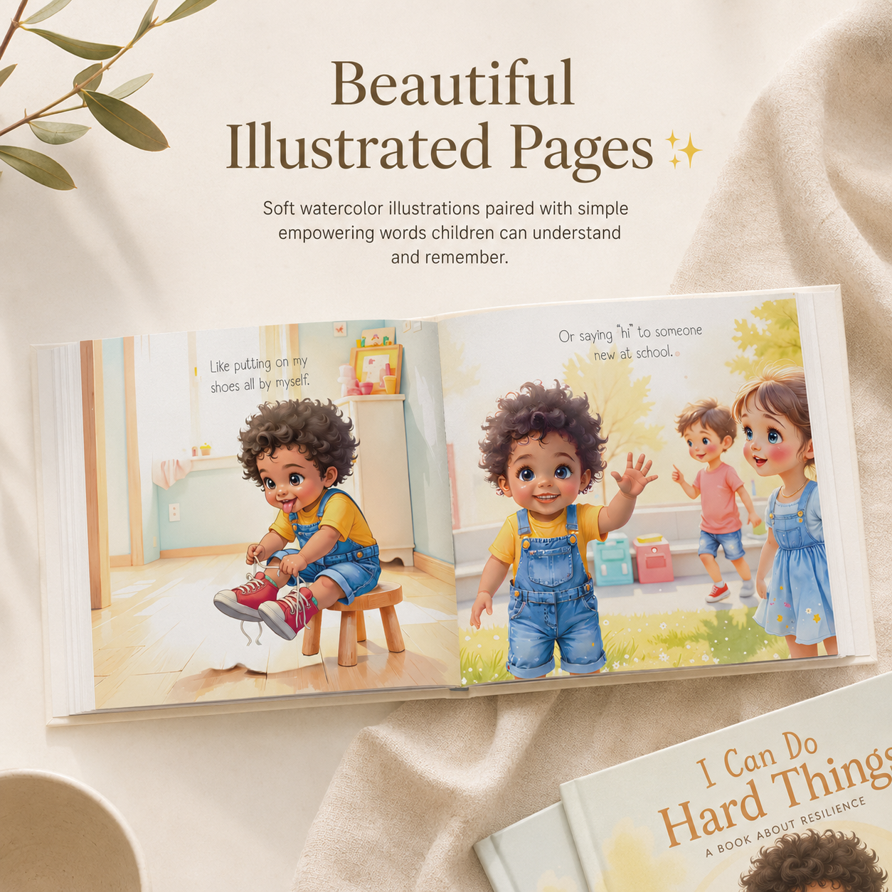 "I Can Do Hard Things" Children's Softcover Book, Empowering Story for Kids Ages 3-6, Growth Mindset, Confidence & Resilience Book, Preschool Gift, Softcover Book