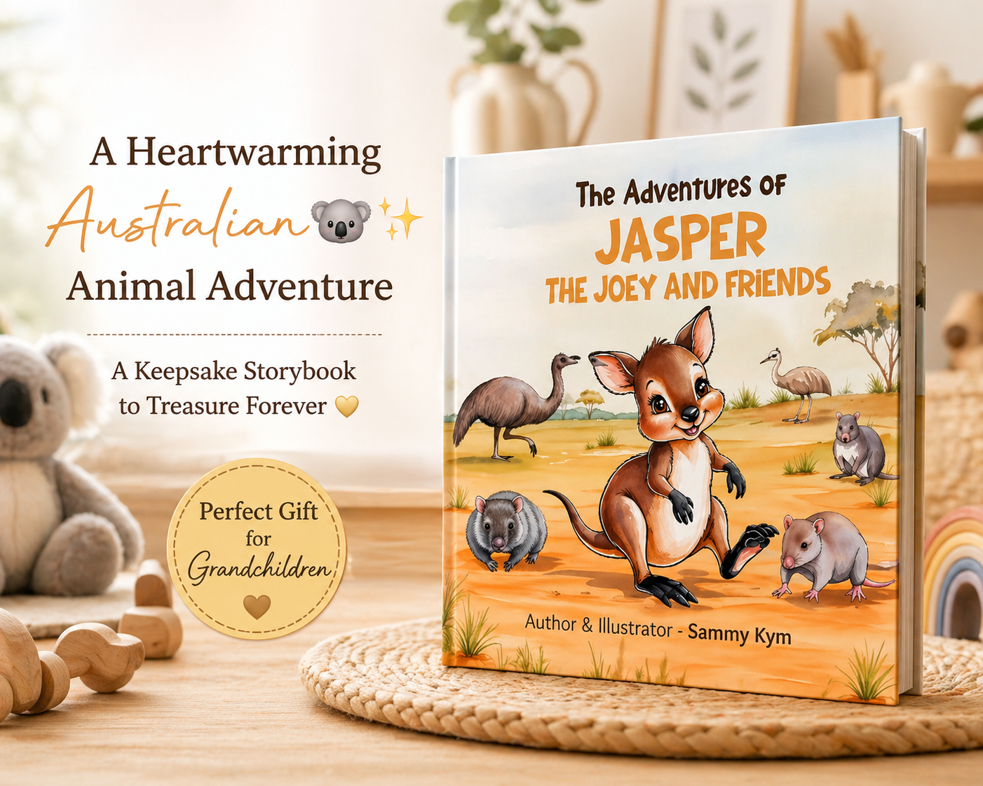 The Adventure of Jasper the Joey and Friends Large Hardcover Australian Children's Story Book