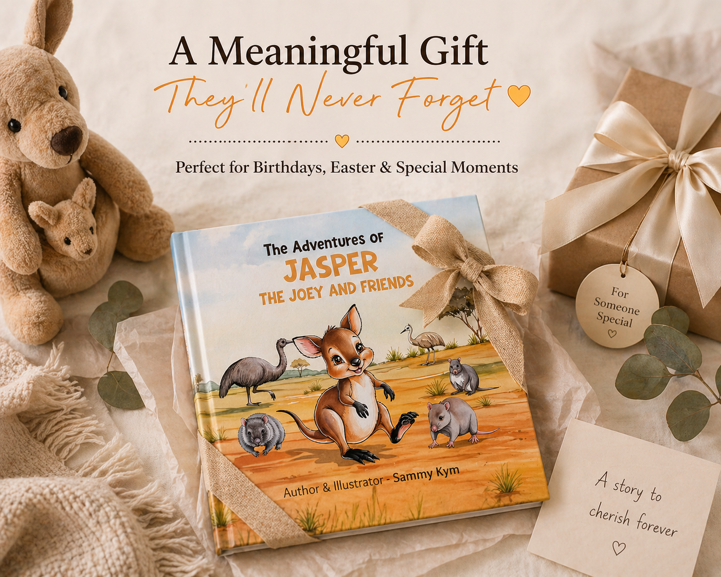 The Adventure of Jasper the Joey and Friends Large Hardcover Australian Children's Story Book