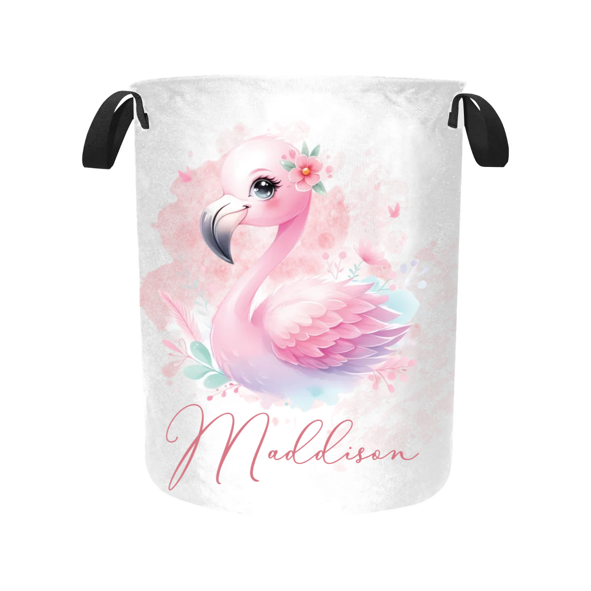 Laundry Basket Personalised Flamingo