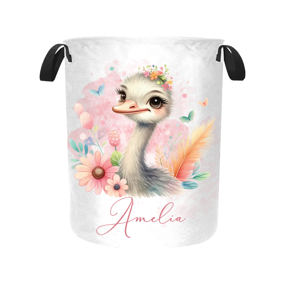 Laundry Basket Personalised Ostrich